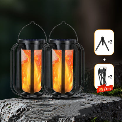 BougeRV 9 inch Solar  waterproof lantern with base