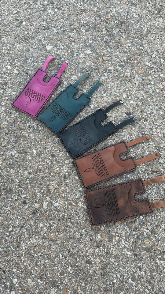 Western Boot Wallet with Snap Strap