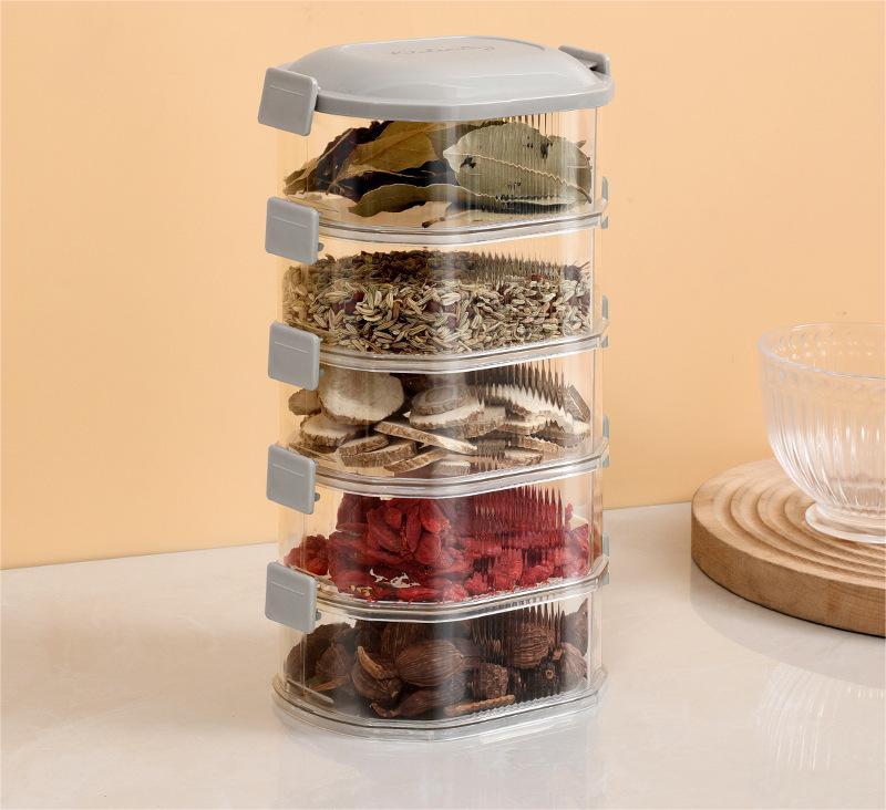 Kitchen Spice Organiser Stackable Food Sealers