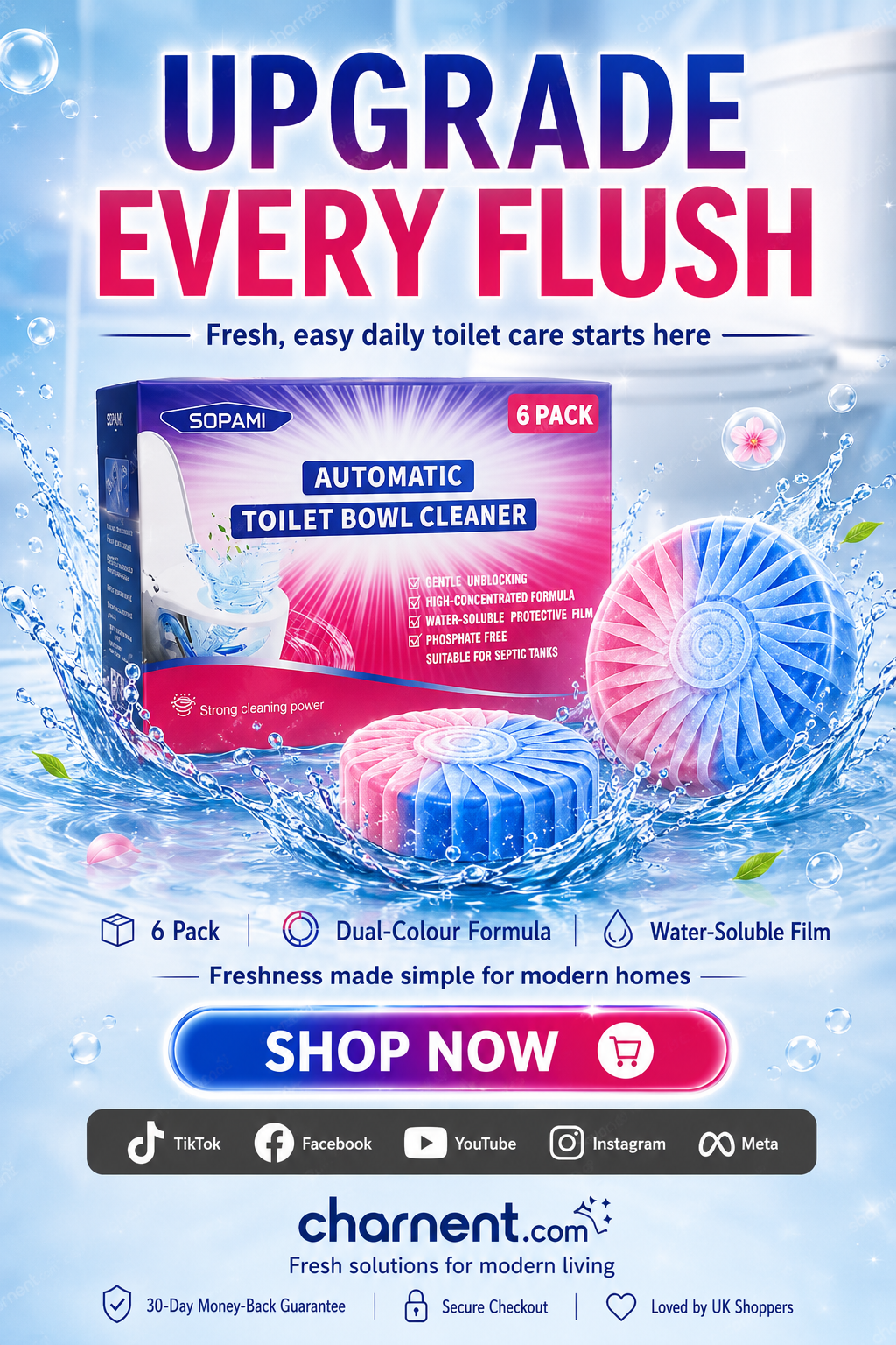 ⏳Today Only: 50% Off⏰Dual-Color Toilet Cleaning Agent