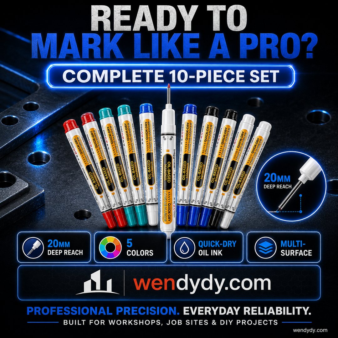 Precision Tip Quick-Dry Oil-Based Marker Pen-10pcs