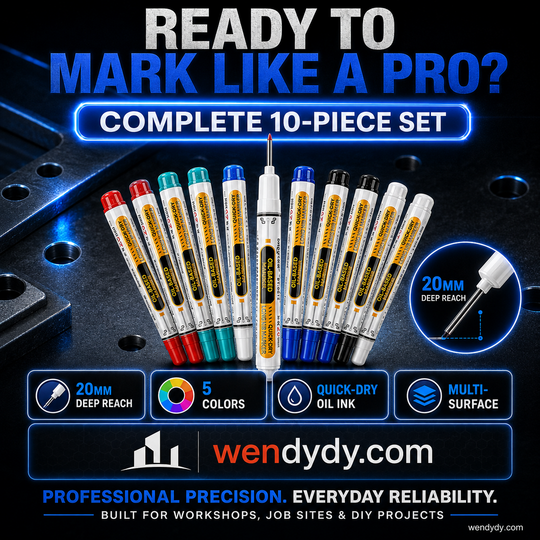 Precision Tip Quick-Dry Oil-Based Marker Pen-10pcs