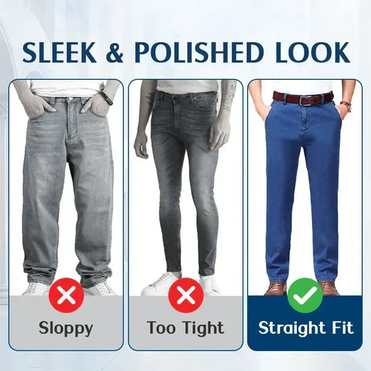 ⏳Time-Limited Special⏰Men's Slim Fit Hip-Lifting Jeans – High Waist, Straight Cut & All-Day Comfort for a Sharper Silhouette👖🔥