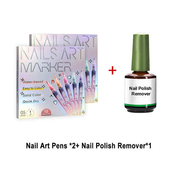 🌈 12 Colours Nail Art Pens Set: Precision Dual Tips for French Manicure, Gradient & 3D Nail Art | Salon Quality DIY Kit 🎨💅