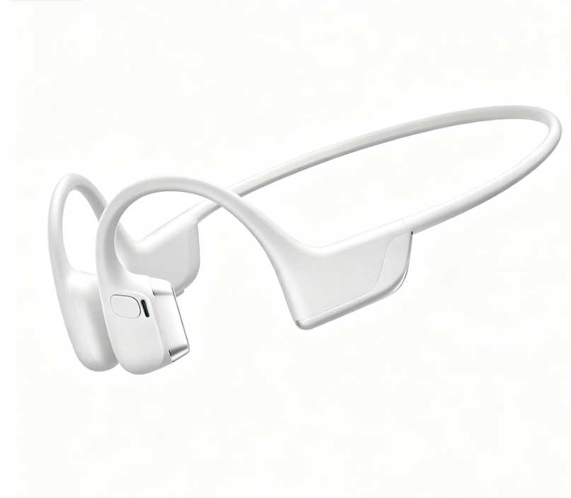 High Quality Headphones - Open Ear Earphones with Bone Conduction Tech, Sweat-Resistant Sports Headset for Workouts, Deep Bass Audio & Smart Mic