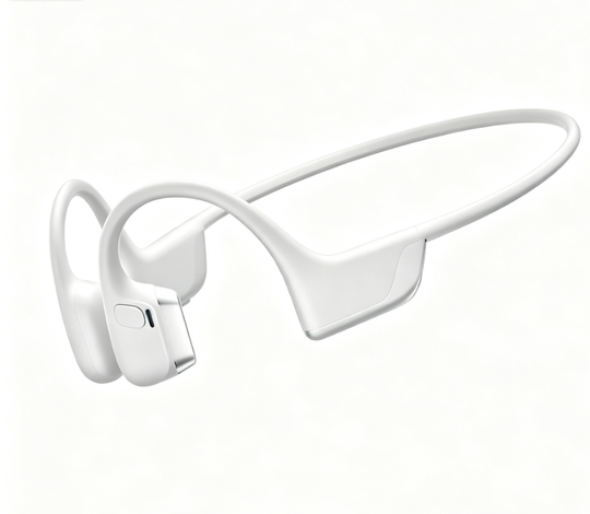 High Quality Headphones - Open Ear Earphones with Bone Conduction Tech, Sweat-Resistant Sports Headset for Workouts, Deep Bass Audio & Smart Mic