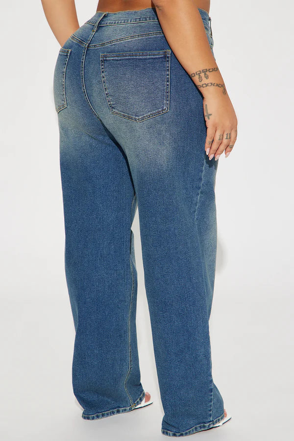 👖50% OFF NOW! ✨ Tall In Sync Stretch Crossover Straight Leg Jeans - Dark Wash