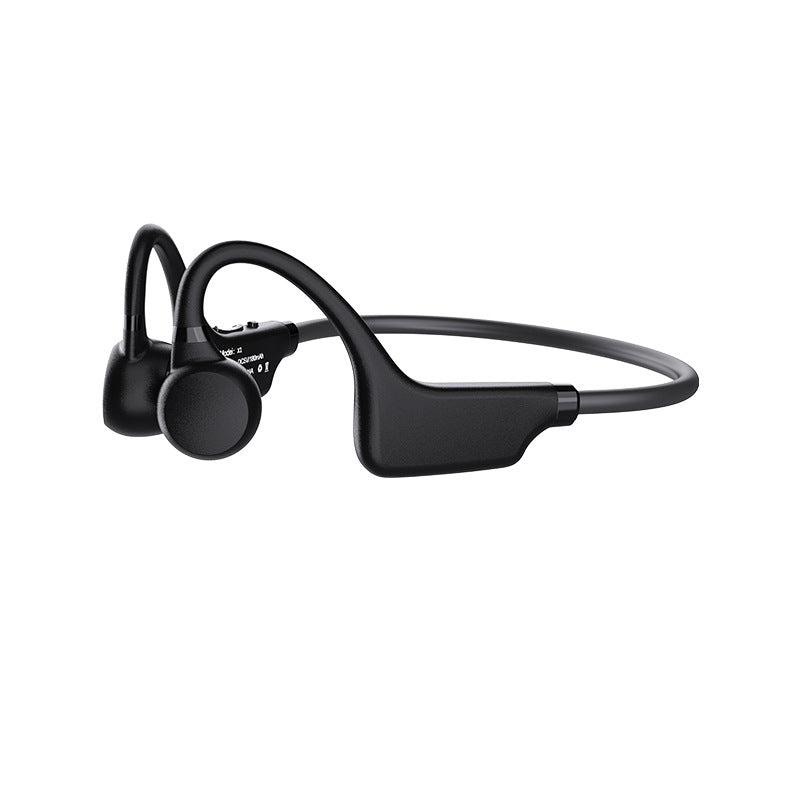 High Quality Headphones - Open Ear Earphones with Bone Conduction Tech, Sweat-Resistant Sports Headset for Workouts, Deep Bass Audio & Smart Mic