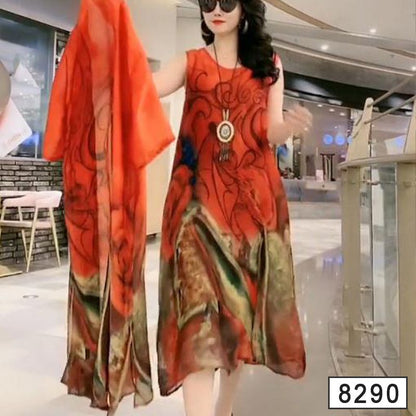 🔥Hot sale 49% off Women’s Print Dress 2-piece Set