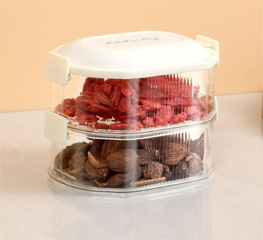 Keittiön mausteen järjestäjä pinottavia ruokatiivisteitä