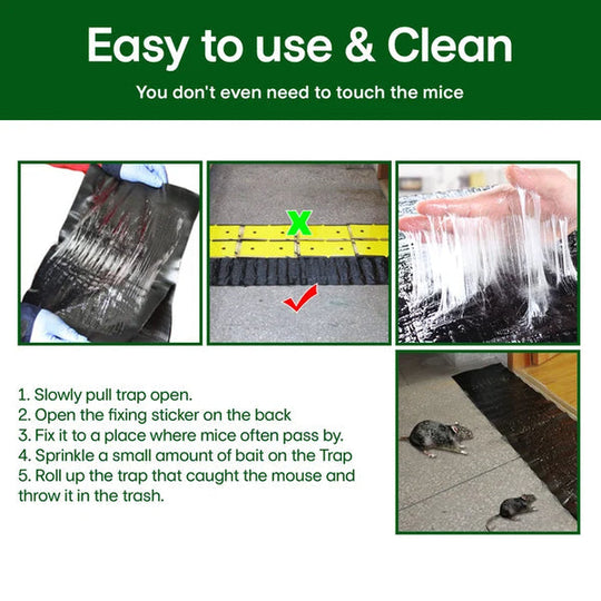 ✨SISTA DAGEN REA 50% RABATT✨Hushålls Mon-vävd stark fälla klibbig musfilt