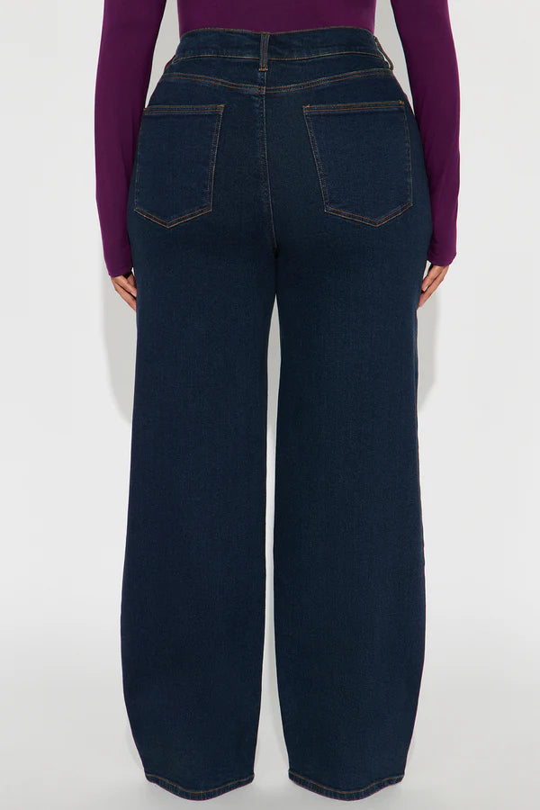 👖50% OFF NOW! ✨ Tall In Sync Stretch Crossover Straight Leg Jeans - Dark Wash