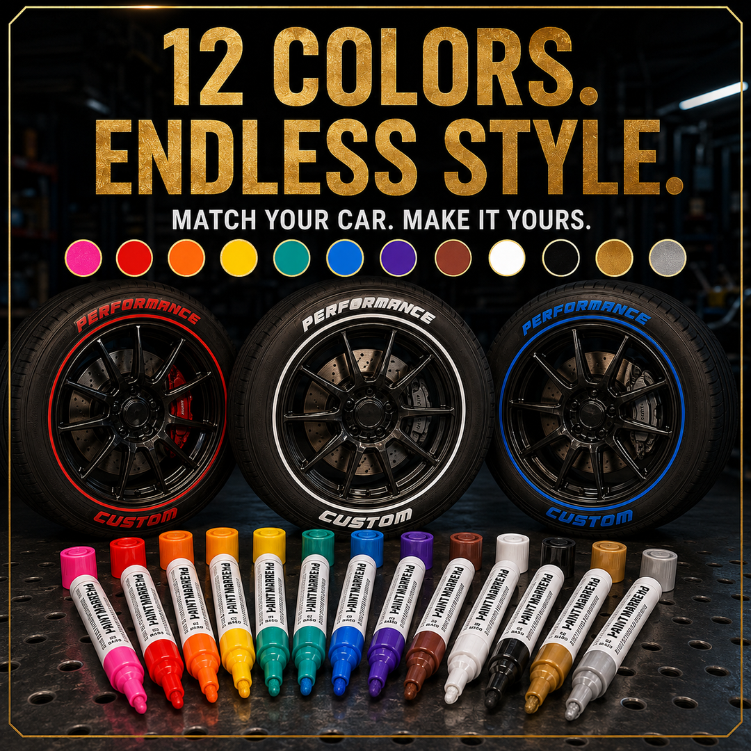 Oil-Based Waterproof Tire Marker Pen（Single-color 5-pack）