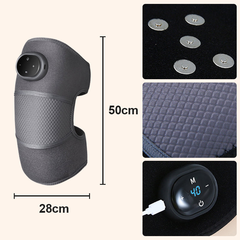 Uppvärmd knäbrunfrap med massage, vibrationsknäsmassager med värmeplatta för knä, benmassager, FSA eller HSA berättigade, uppvärmd knäskydd för stressavlastning