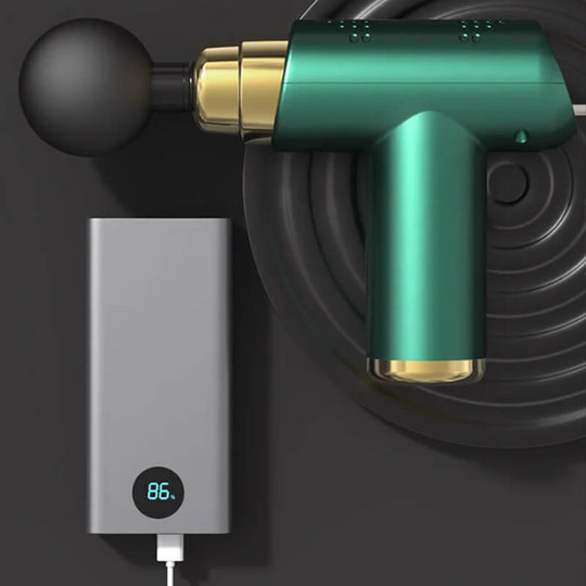 Masážní pistole, hloubková perkusní masážní pistole, svalový masážní přístroj se 6 rychlostmi a 4 hlavami, elektrické masážní přístroje zad pro profesionální sportovce, domácí posilovna, FSA a HSA