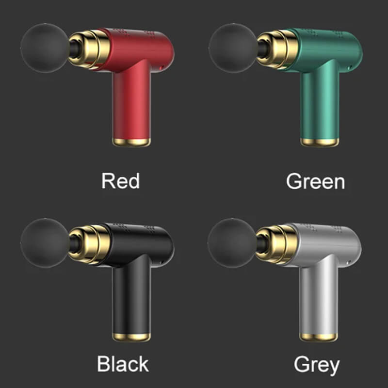 Masážní pistole, hloubková perkusní masážní pistole, svalový masážní přístroj se 6 rychlostmi a 4 hlavami, elektrické masážní přístroje zad pro profesionální sportovce, domácí posilovna, FSA a HSA