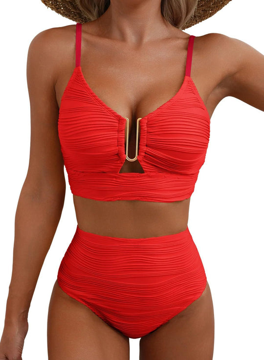 💕New Arrival-50% Off👙Women's Push Up High Waist Bikini