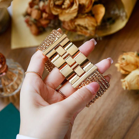 🎄🎁Julspecialerbjudande: 50 % RABATT💥Damklocka med strass, kvarts, fyrkantig