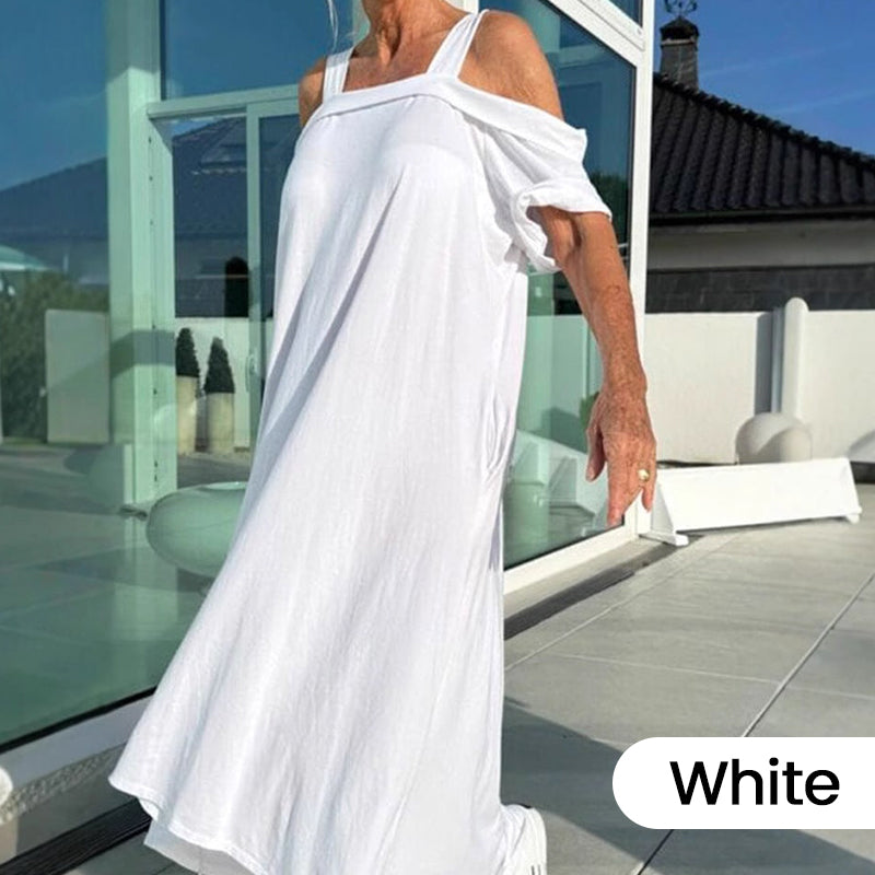 🏖️2025 Summer Specials🌴Women's Casual Cold Shoulder Maxi Dress