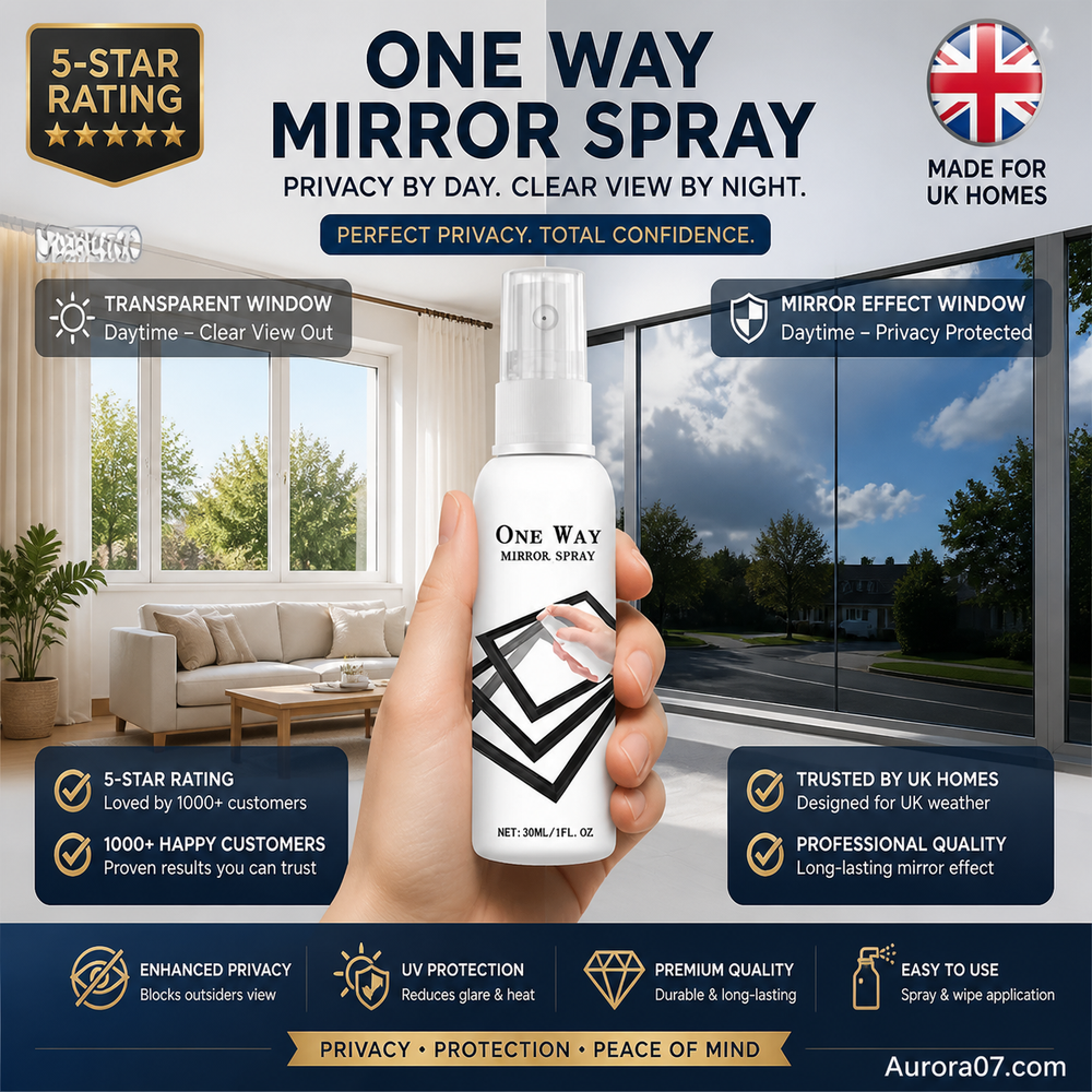 🪟 50% OFF Reflective Window Spray | One-Way Mirror Privacy Shield for Home & Car