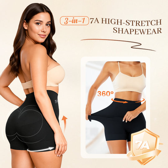 🔥Compre 1 e leve 2🔥Calcinha feminina de cintura alta em seda gelada com controle abdominal e efeito levanta bumbum