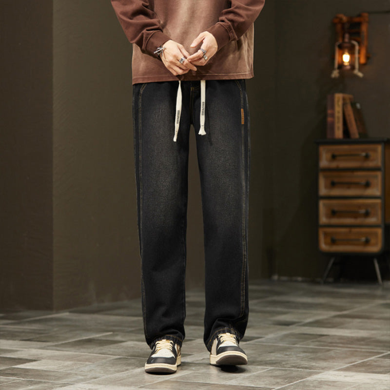🧵 Men's Loose Straight Jeans – Classic Fit | Perfect for Commute, Casual & Weekend Wear, Easy to Style ✨