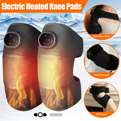 Heated Knee Brace Wrap with Massage,Vibration Knee Massager with Heating Pad for Knee, Leg Massager, FSA or HSA eligible,Heated Knee Pad for Stress Relief