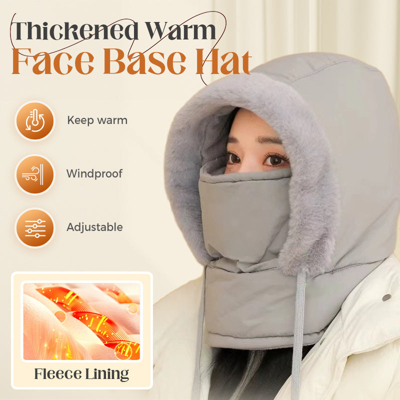 Plush-lined Thickened Thermal Hat with Face Mask for Men and Women