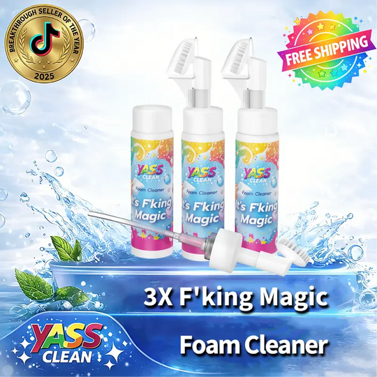 F'king Magic Fabric and Upholstery Foam Cleaner 3PACK 200ML Removes Stains With Carpet Cleaner Brush，Effectively Removes Stains And Odours Caused By Pets From Carpets And Upholstery