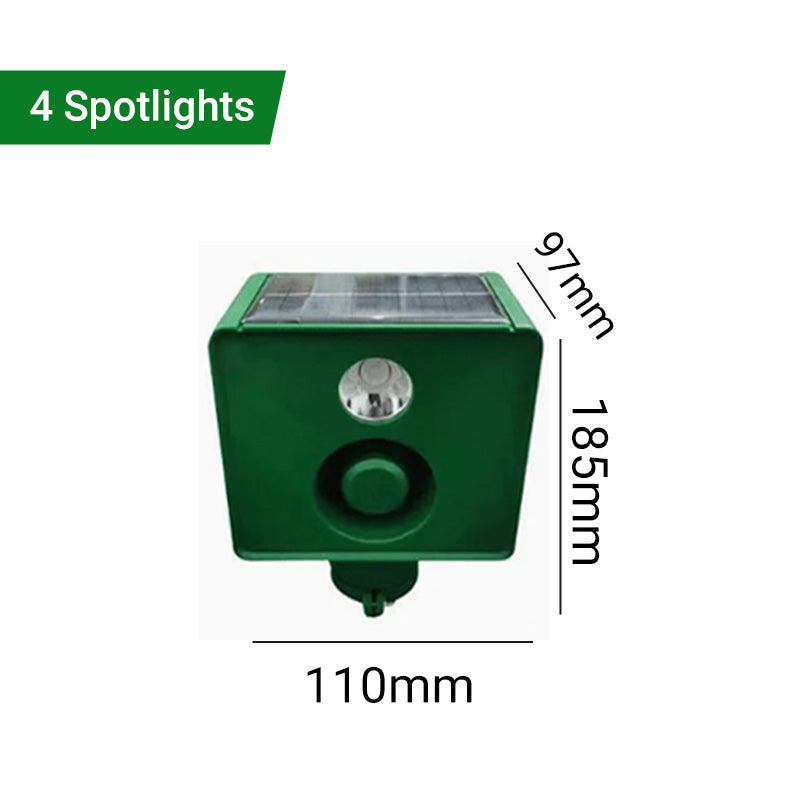 🔥2025-ös FORRÓ AKCIÓ🔥Állatriasztó napelemes figyelmeztető lámpák hangos hangerővel