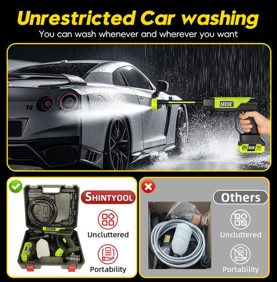 💦Cordless Pressure Washer and Single Port Charger Base, Bottle Portable Washer for Car,Home Cleaning & Garden Watering fathersdaygift