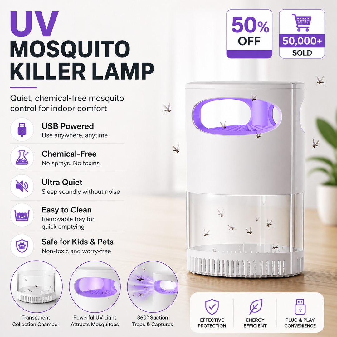 🦟 UV Mosquito Killer Lamp – quiet, USB, chemical-free. 50K+ sold! 🔇🌙