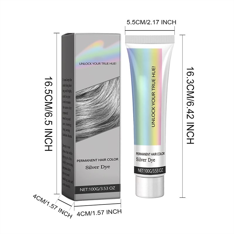 Kaks-ühes naturaalse essentsi ekstraktiga hõbedane juuksevärv