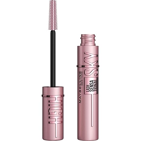 Lash Sensational Sky High Washable Mascara Makeup, Volumizing, Lengthening, Defining, Curling, Multiplying, Buildable Formula, Very Black