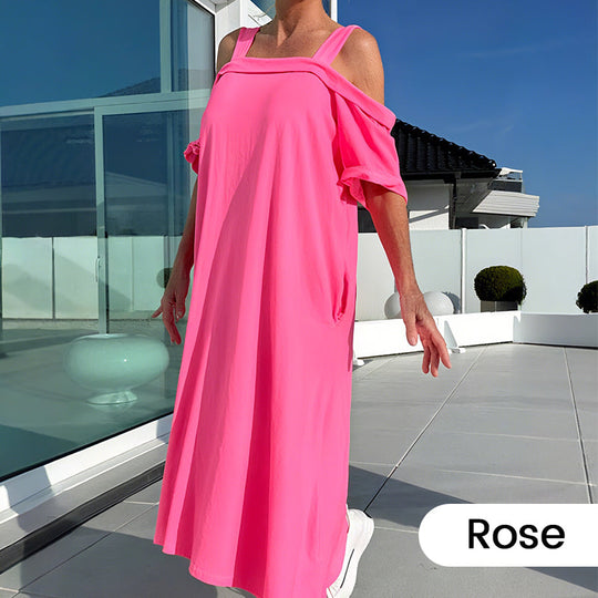 🏖️2025 Summer Specials🌴Women's Casual Cold Shoulder Maxi Dress