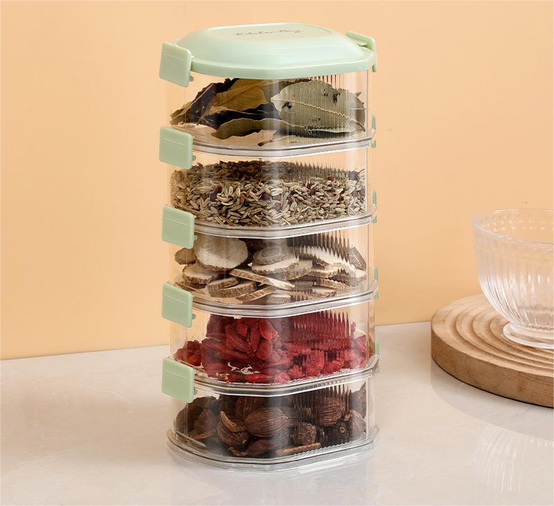 Kitchen Spice Organiser Stackable Food Sealers