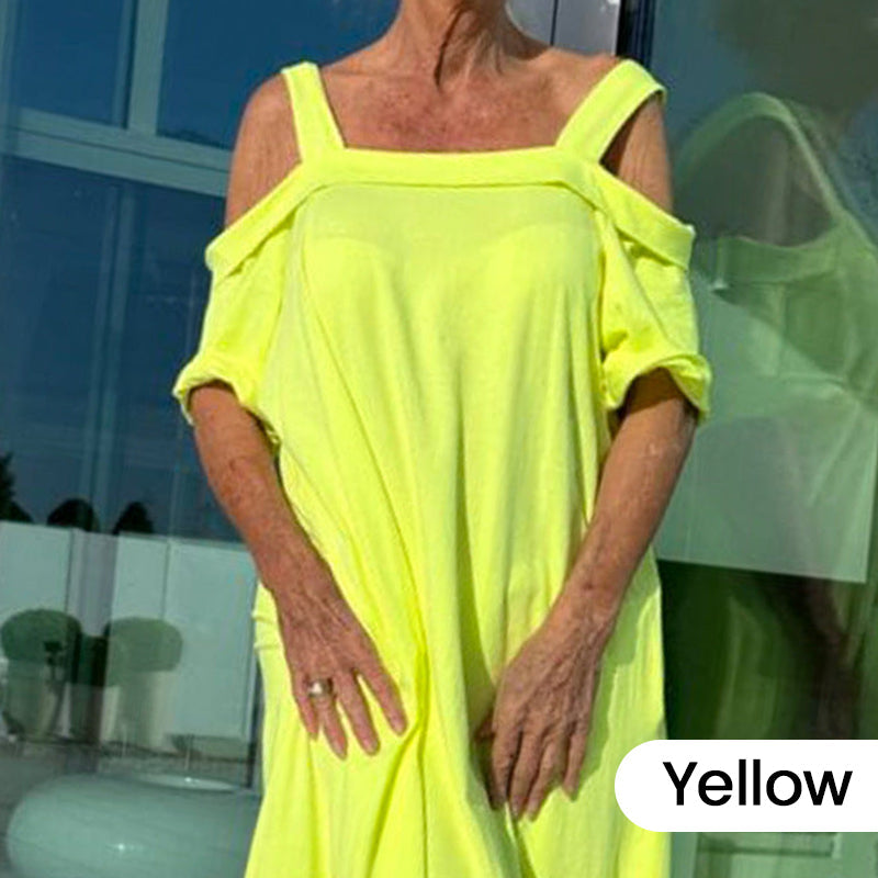 🏖️2025 Summer Specials🌴Women's Casual Cold Shoulder Maxi Dress