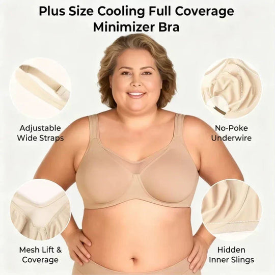 ⏳💐Hot Sale 50% OFF !!🖤Women's Elegant Sheer Full Coverage Non-padded Plus Size Bra