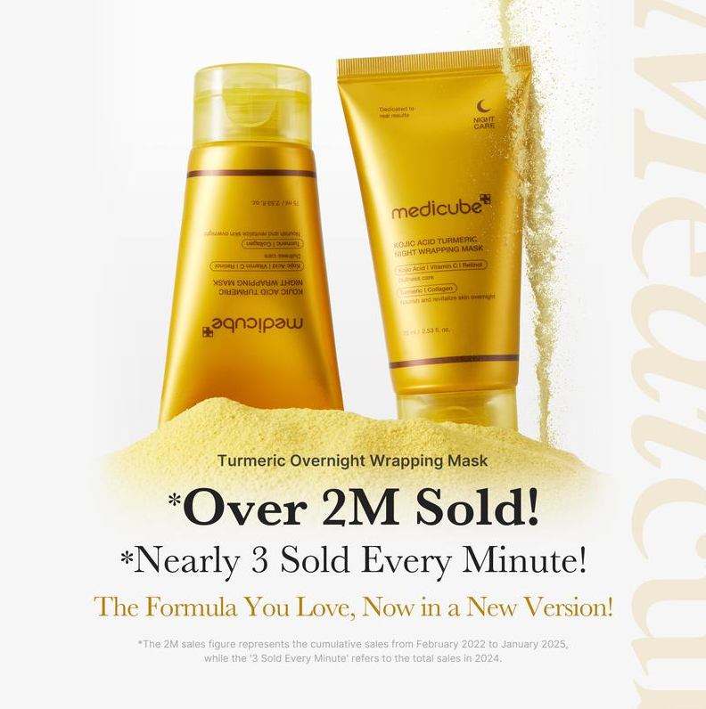 [Medicube Official] Kojic Acid Turmeric Night Wrapping Mask | Overnight Wrapping Mask, Morning Shed, Turmeric, Niacinamide, Vitamin