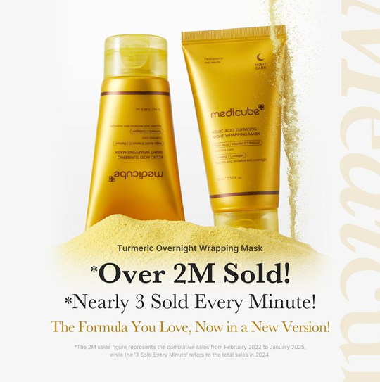 [Medicube Official] Kojic Acid Turmeric Night Wrapping Mask | Overnight Wrapping Mask, Morning Shed, Turmeric, Niacinamide, Vitamin