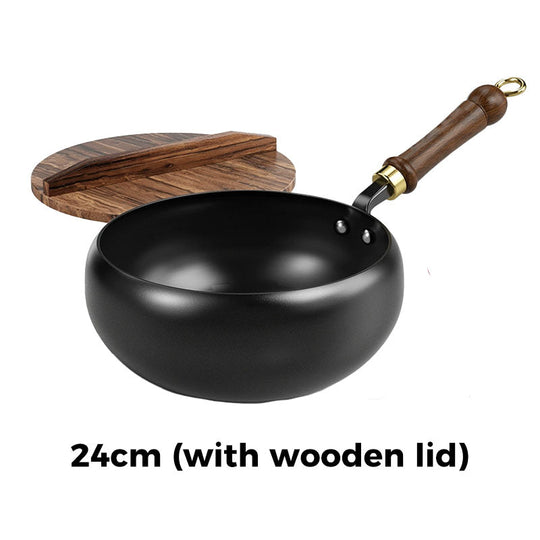 ⏳Time-limited Special⌛Uncoated Thick Iron Pot（Induction cooker available）