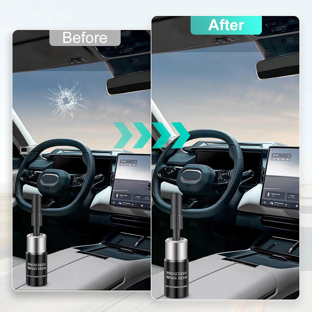 Quick Fix Glass Repair Kit| Works on Windshields & Phones