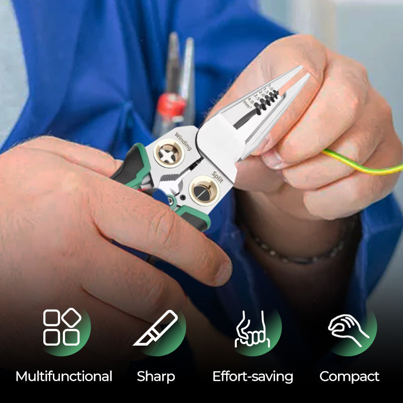 🔥8-in-1 Multi-Functional Wire Stripper Scissors With Electrical Test