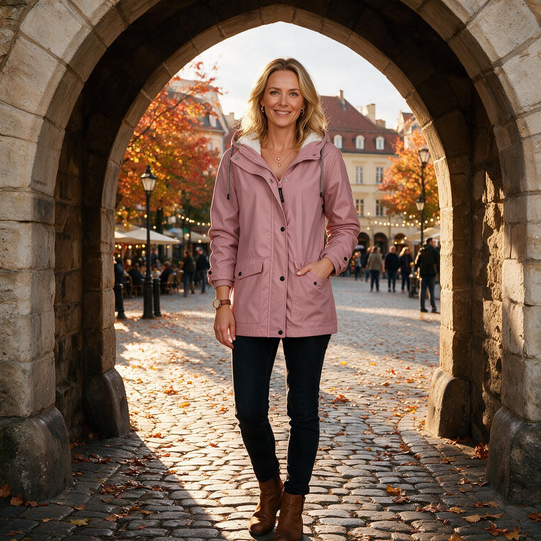 🏆Last Day-50% OFF❤️‍🔥Women's Plush-Lined Windproof Hooded Jacket