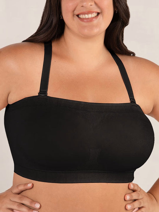 🎁Last Day-60% OFF🤩🔥Convertible Strapless Bandeau Bra with Wireless Comfort, Anti-Slip Grip & Removable Straps
