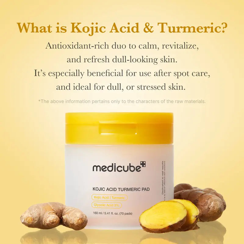 Kojic Acid Turmeric Power Duo for Face & body | Ideal for Troubled Skin & Use After Spot Care | Soothing & Calming with Kojic Acid, Turmeric, Niacinamide