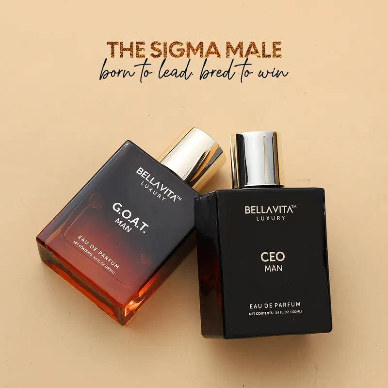 🥳💞50K+ SOLD!🍯✨The Sigma Male by Bellavita Luxury | 2x100ml Perfumes | CEO Man & G.O.A.T. Man | Perfume for Men | Long Lasting Fragrance | Eau De Parfum👑💫