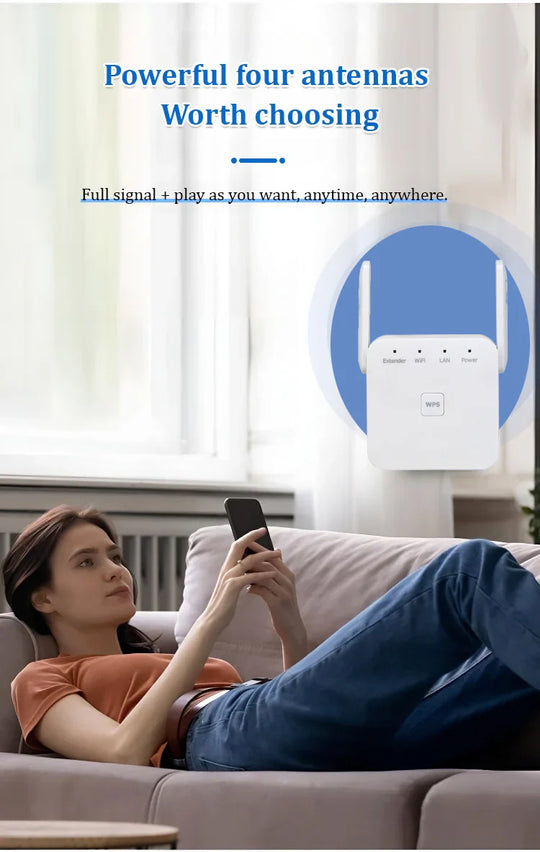 Dispositivo de sinalização sem fio WiFi de banda dupla (1200M)