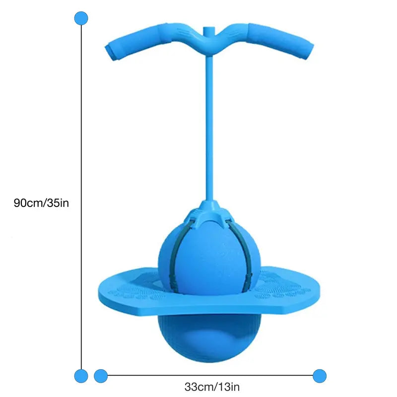 Pogo Jumper with Handle and Ball Pump, High-Bounce Trick Board Pogo Ball Toy with Safety Features, Fun Jumping Toy for Kids, Boys, Girls and Adults
