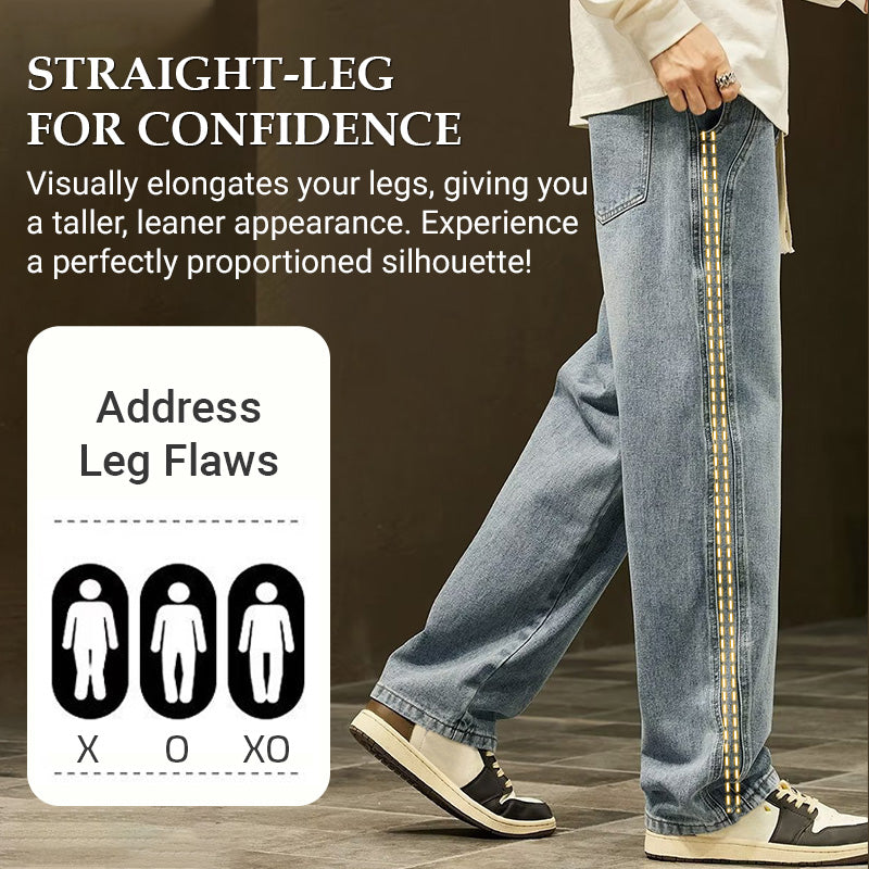 🧵 Men's Loose Straight Jeans – Classic Fit | Perfect for Commute, Casual & Weekend Wear, Easy to Style ✨